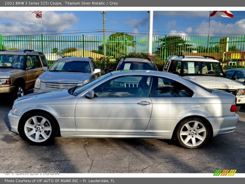 Titanium Silver Metallic / Grey 2001 BMW 3 Series 325i Coupe
