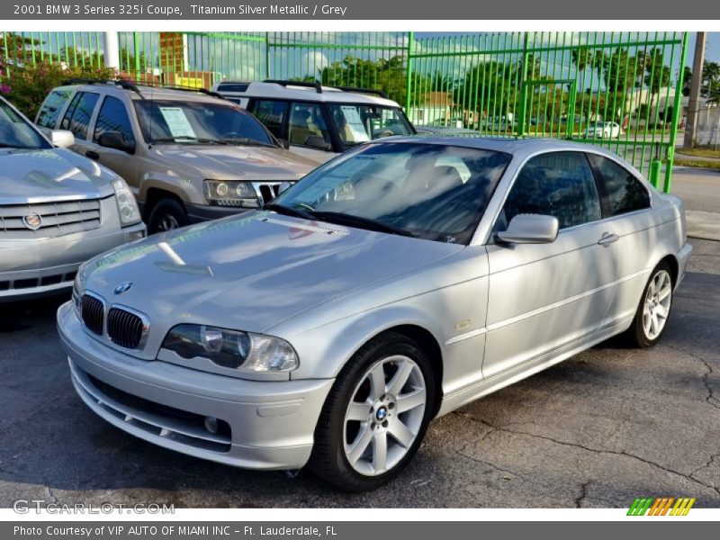 Titanium Silver Metallic / Grey 2001 BMW 3 Series 325i Coupe