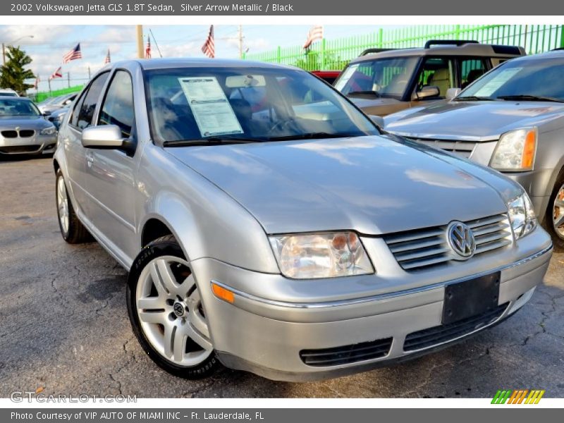 Silver Arrow Metallic / Black 2002 Volkswagen Jetta GLS 1.8T Sedan
