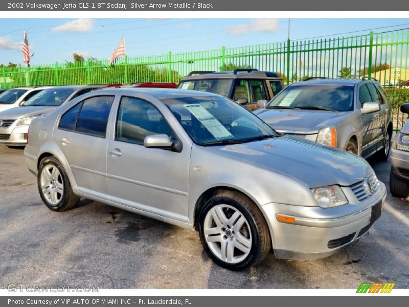 Silver Arrow Metallic / Black 2002 Volkswagen Jetta GLS 1.8T Sedan