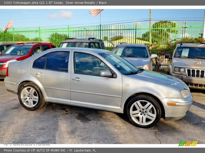 Silver Arrow Metallic / Black 2002 Volkswagen Jetta GLS 1.8T Sedan