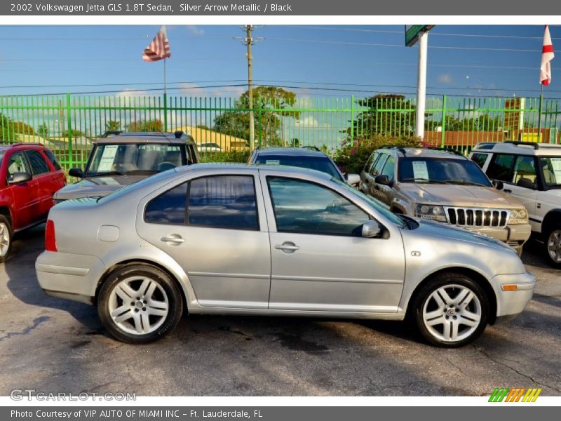 Silver Arrow Metallic / Black 2002 Volkswagen Jetta GLS 1.8T Sedan