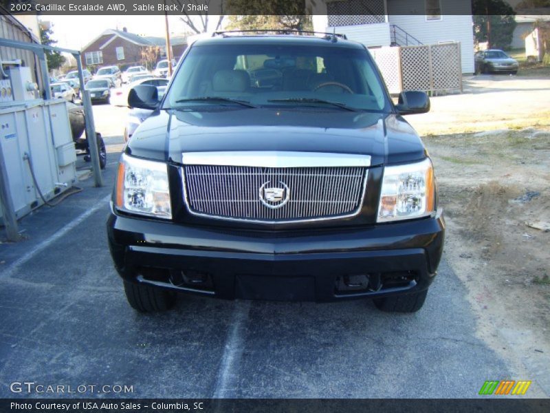 Sable Black / Shale 2002 Cadillac Escalade AWD