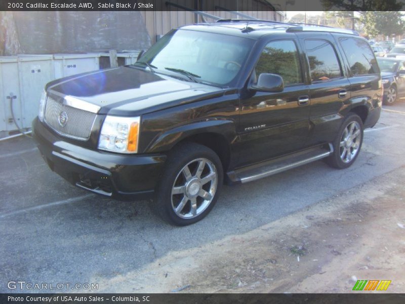 Sable Black / Shale 2002 Cadillac Escalade AWD