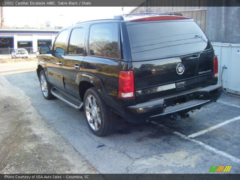 Sable Black / Shale 2002 Cadillac Escalade AWD