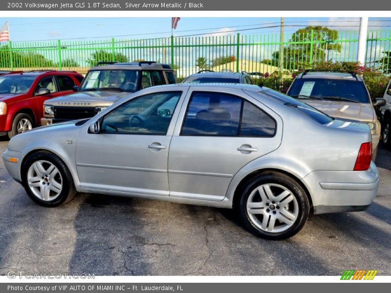 Silver Arrow Metallic / Black 2002 Volkswagen Jetta GLS 1.8T Sedan