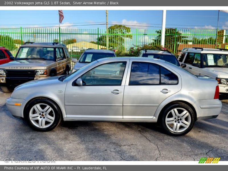 Silver Arrow Metallic / Black 2002 Volkswagen Jetta GLS 1.8T Sedan