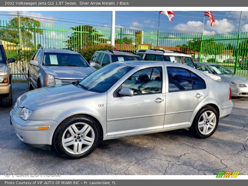 Silver Arrow Metallic / Black 2002 Volkswagen Jetta GLS 1.8T Sedan