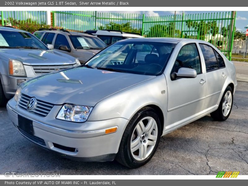 Silver Arrow Metallic / Black 2002 Volkswagen Jetta GLS 1.8T Sedan