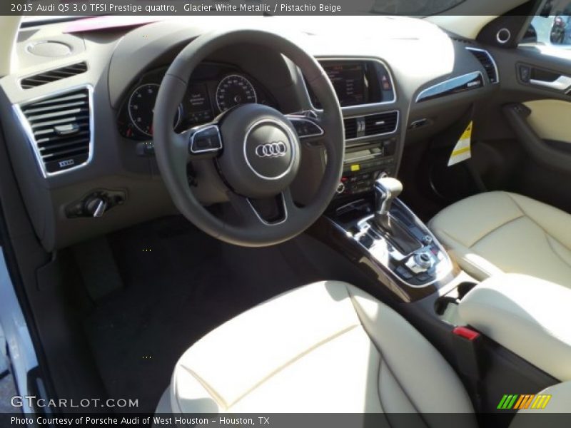 Glacier White Metallic / Pistachio Beige 2015 Audi Q5 3.0 TFSI Prestige quattro