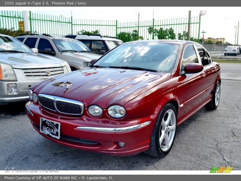 Phoenix Red / Ivory 2003 Jaguar X-Type 3.0