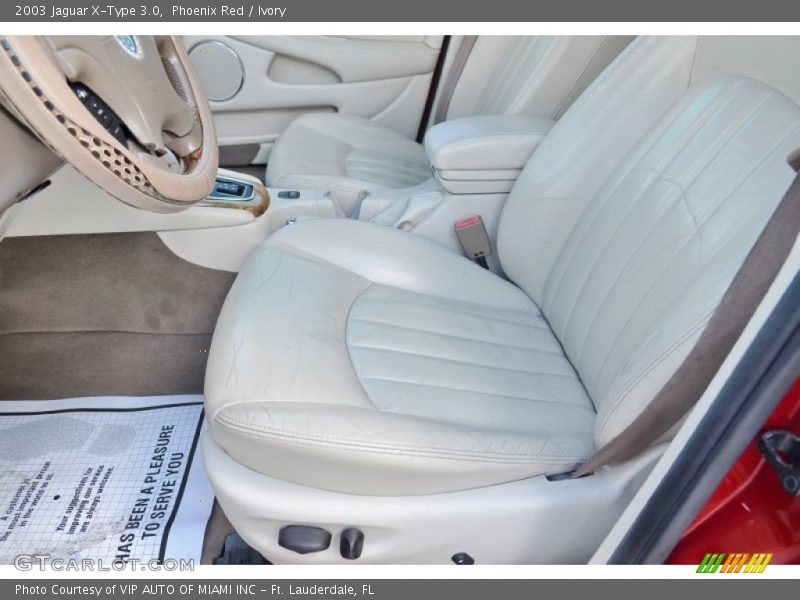Phoenix Red / Ivory 2003 Jaguar X-Type 3.0