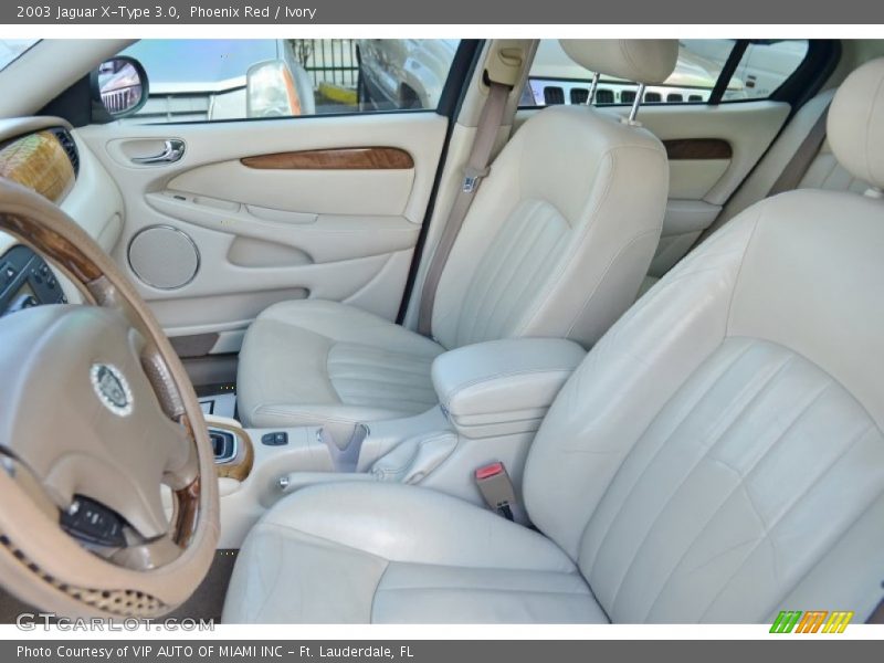 Phoenix Red / Ivory 2003 Jaguar X-Type 3.0