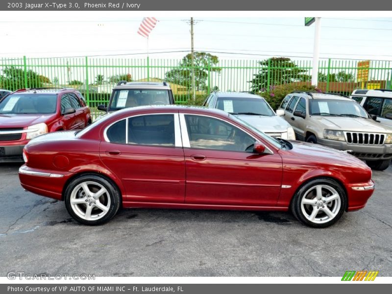 Phoenix Red / Ivory 2003 Jaguar X-Type 3.0