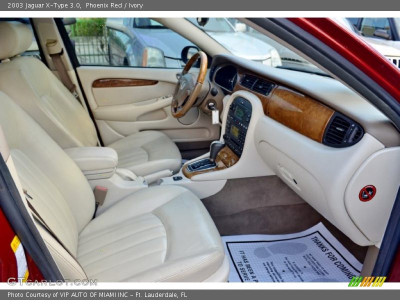 Phoenix Red / Ivory 2003 Jaguar X-Type 3.0