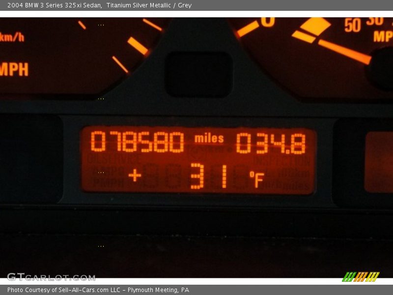 Titanium Silver Metallic / Grey 2004 BMW 3 Series 325xi Sedan