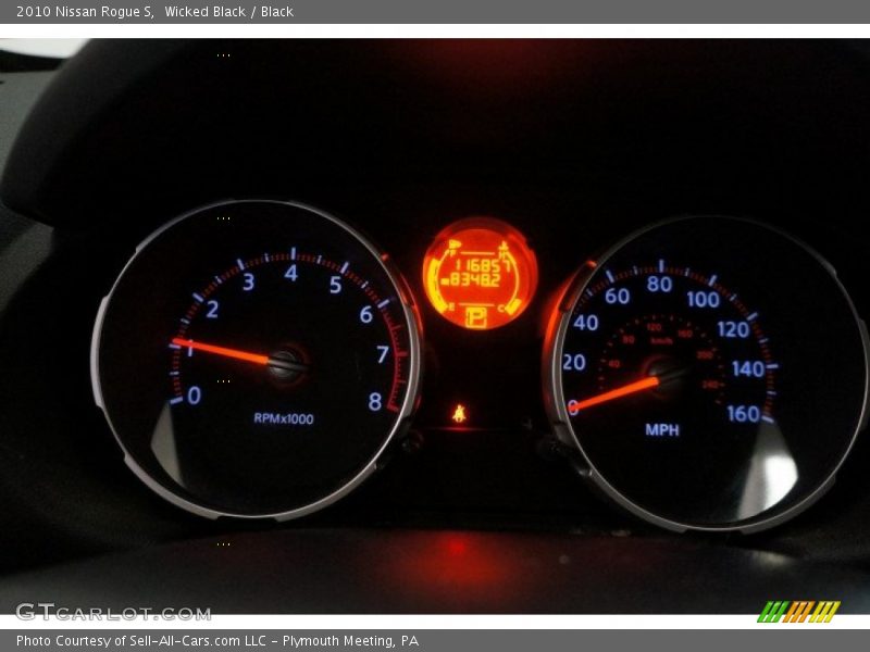 Wicked Black / Black 2010 Nissan Rogue S