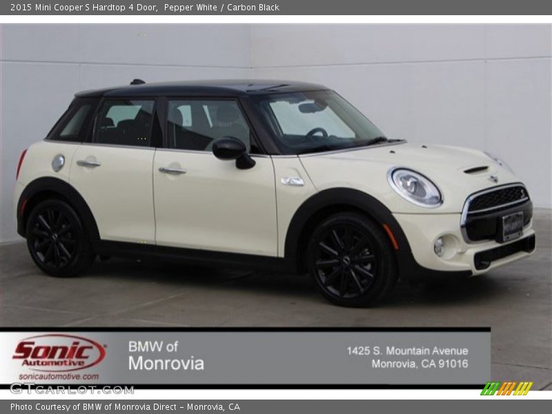 Pepper White / Carbon Black 2015 Mini Cooper S Hardtop 4 Door