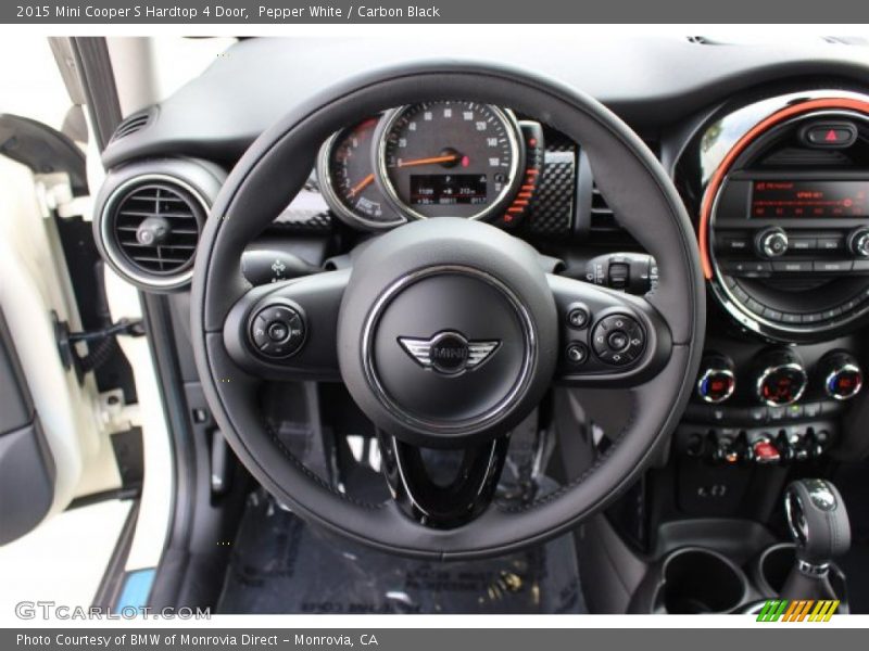 Pepper White / Carbon Black 2015 Mini Cooper S Hardtop 4 Door