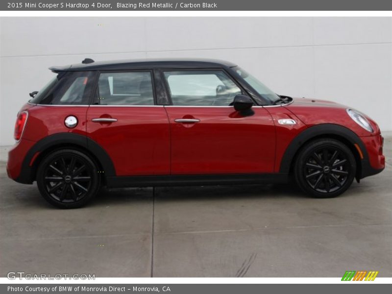 Blazing Red Metallic / Carbon Black 2015 Mini Cooper S Hardtop 4 Door