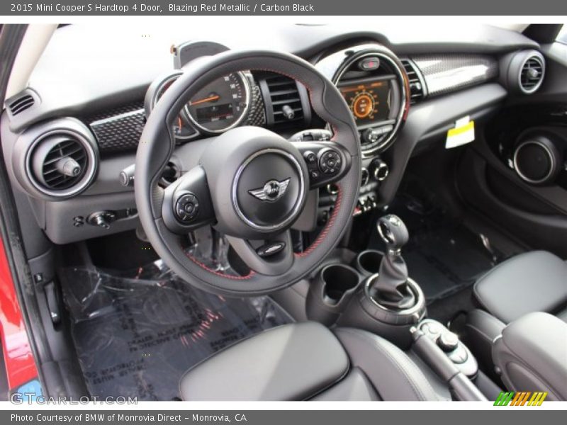 Blazing Red Metallic / Carbon Black 2015 Mini Cooper S Hardtop 4 Door