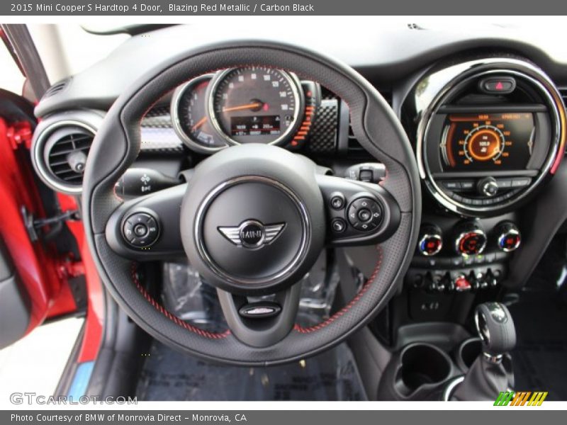 Blazing Red Metallic / Carbon Black 2015 Mini Cooper S Hardtop 4 Door