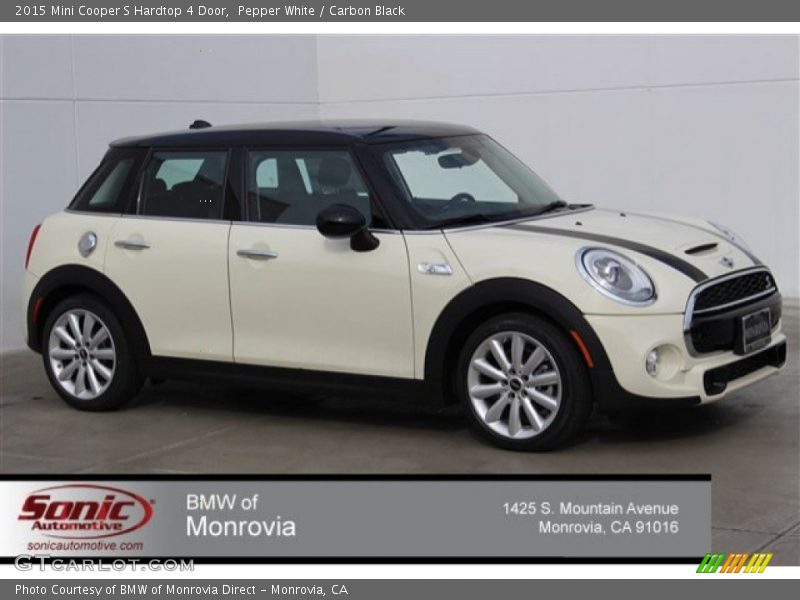 Pepper White / Carbon Black 2015 Mini Cooper S Hardtop 4 Door