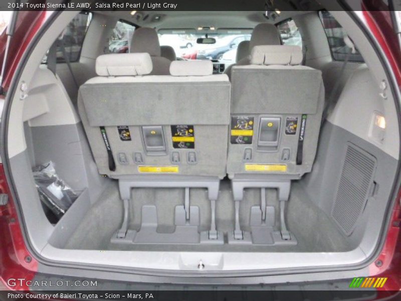 Salsa Red Pearl / Light Gray 2014 Toyota Sienna LE AWD