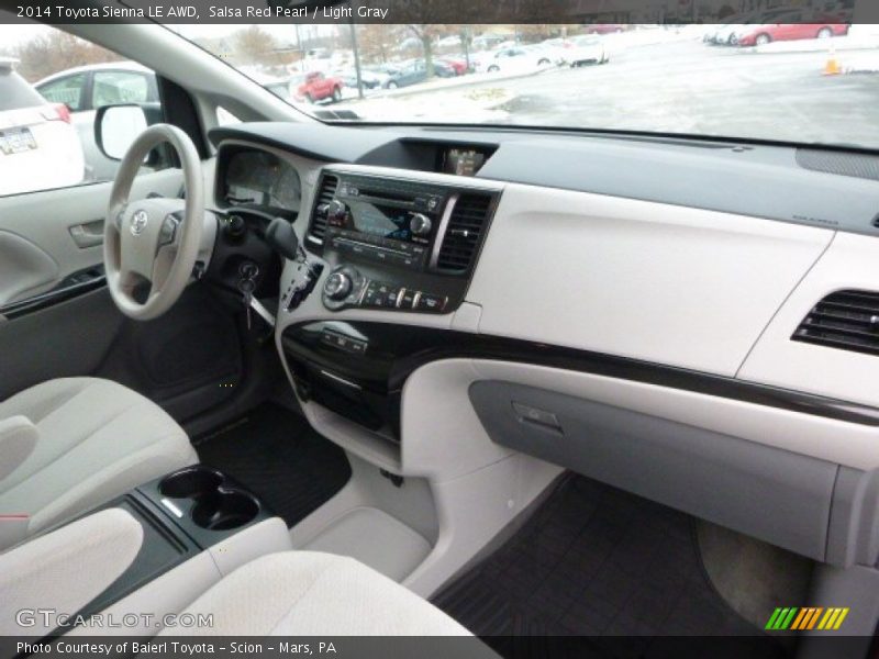 Salsa Red Pearl / Light Gray 2014 Toyota Sienna LE AWD