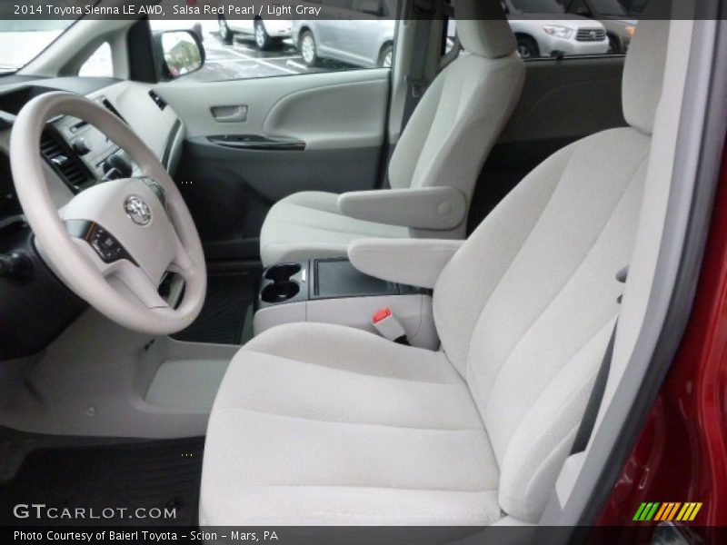 Salsa Red Pearl / Light Gray 2014 Toyota Sienna LE AWD