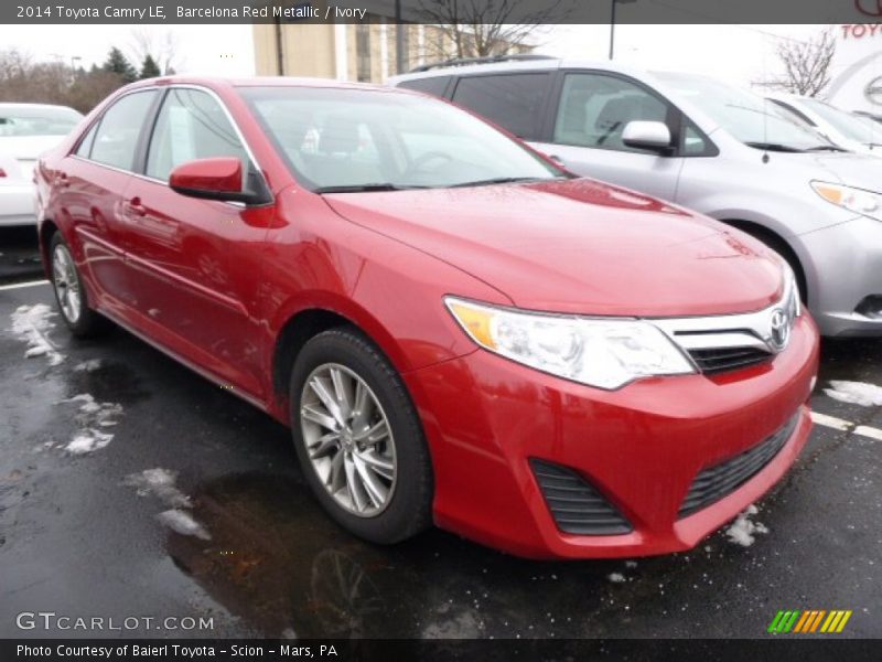 Barcelona Red Metallic / Ivory 2014 Toyota Camry LE
