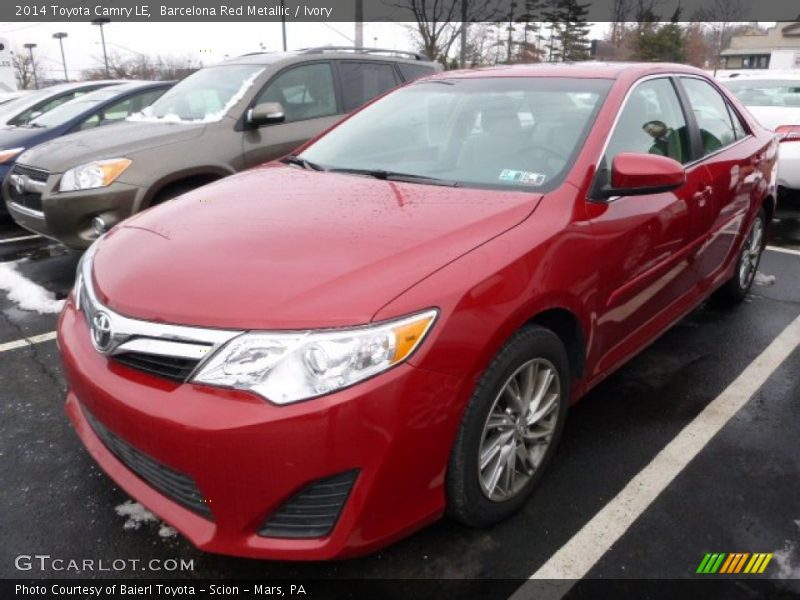 Barcelona Red Metallic / Ivory 2014 Toyota Camry LE