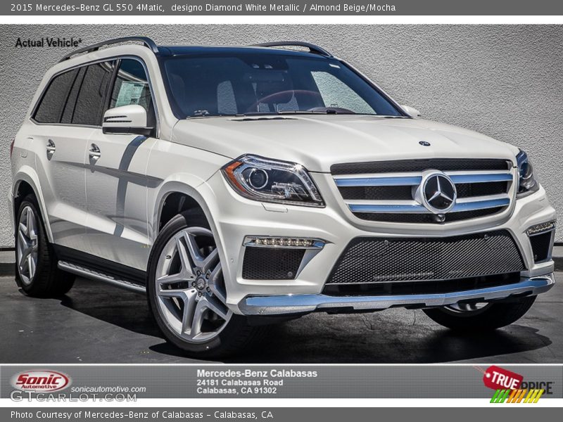 designo Diamond White Metallic / Almond Beige/Mocha 2015 Mercedes-Benz GL 550 4Matic