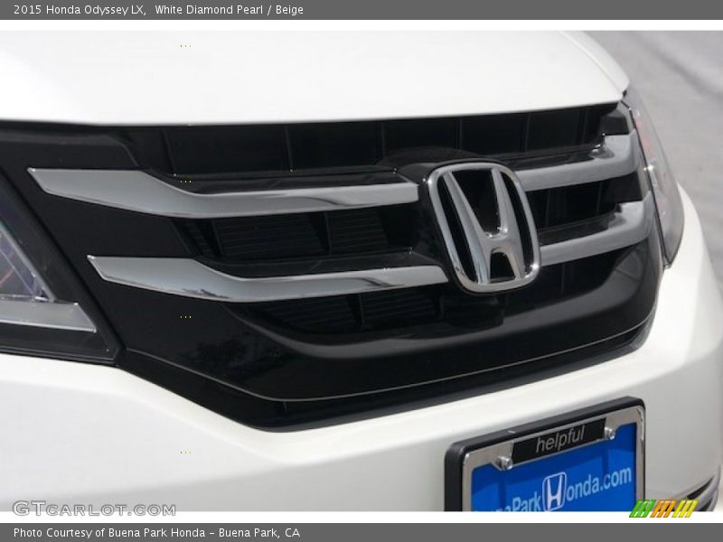 White Diamond Pearl / Beige 2015 Honda Odyssey LX
