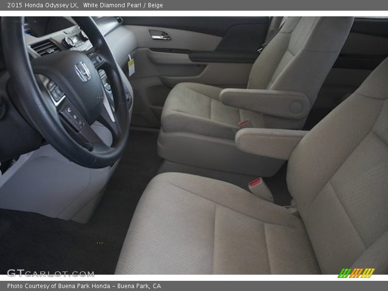 White Diamond Pearl / Beige 2015 Honda Odyssey LX