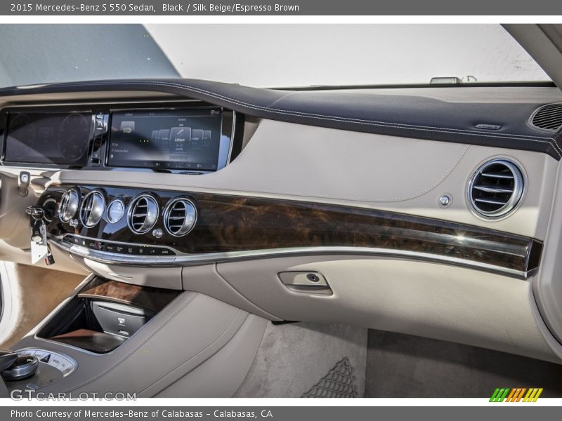 Black / Silk Beige/Espresso Brown 2015 Mercedes-Benz S 550 Sedan