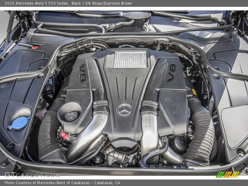Black / Silk Beige/Espresso Brown 2015 Mercedes-Benz S 550 Sedan