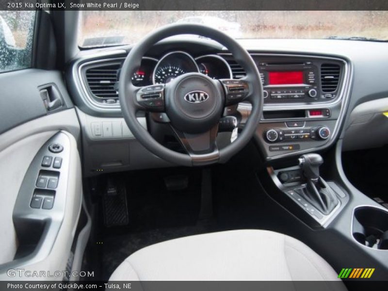 Snow White Pearl / Beige 2015 Kia Optima LX