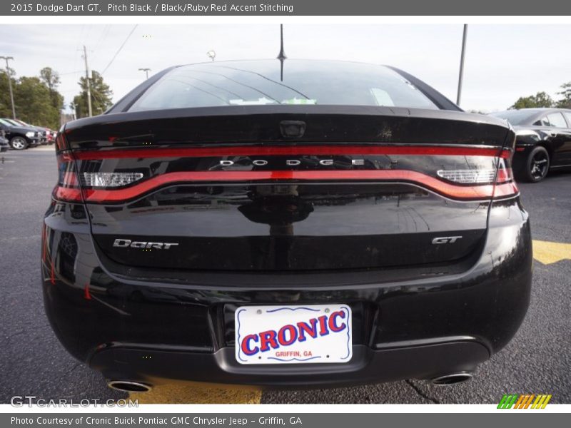 Pitch Black / Black/Ruby Red Accent Stitching 2015 Dodge Dart GT