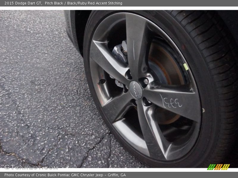Pitch Black / Black/Ruby Red Accent Stitching 2015 Dodge Dart GT
