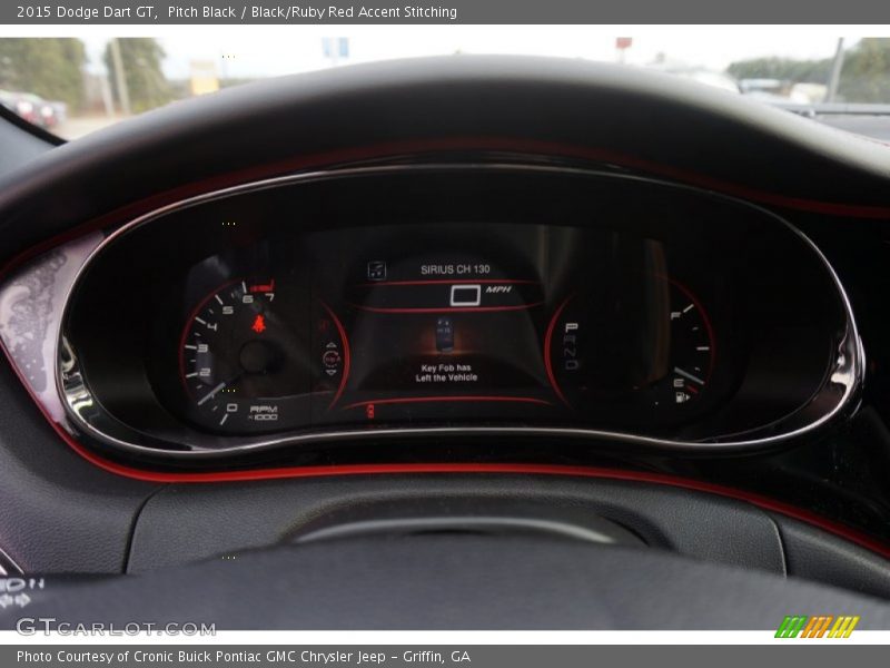 Pitch Black / Black/Ruby Red Accent Stitching 2015 Dodge Dart GT