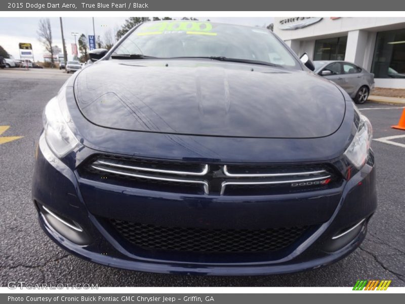 True Blue Pearl / Black 2015 Dodge Dart Aero