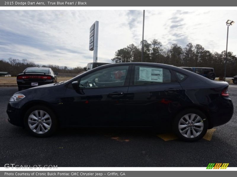 True Blue Pearl / Black 2015 Dodge Dart Aero