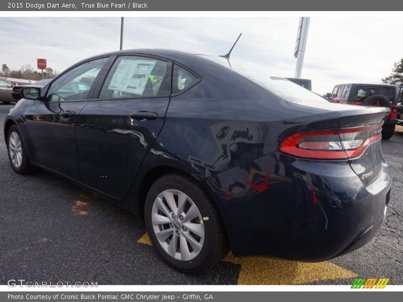 True Blue Pearl / Black 2015 Dodge Dart Aero