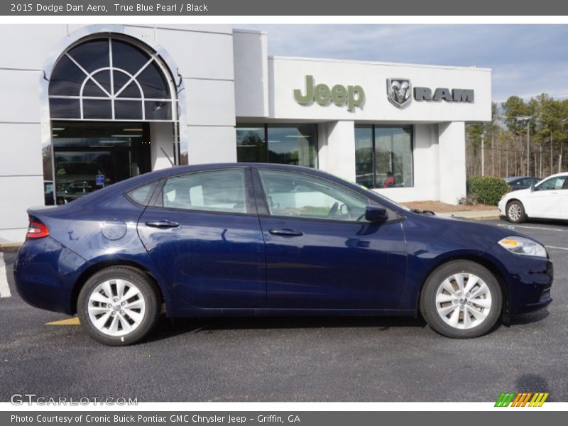 True Blue Pearl / Black 2015 Dodge Dart Aero