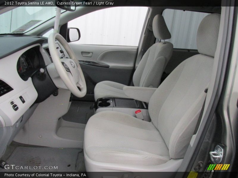 Cypress Green Pearl / Light Gray 2012 Toyota Sienna LE AWD