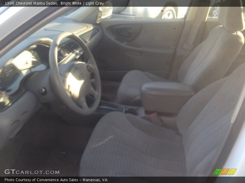 Bright White / Light Gray 1998 Chevrolet Malibu Sedan