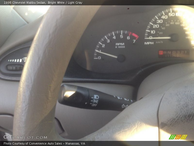 Bright White / Light Gray 1998 Chevrolet Malibu Sedan