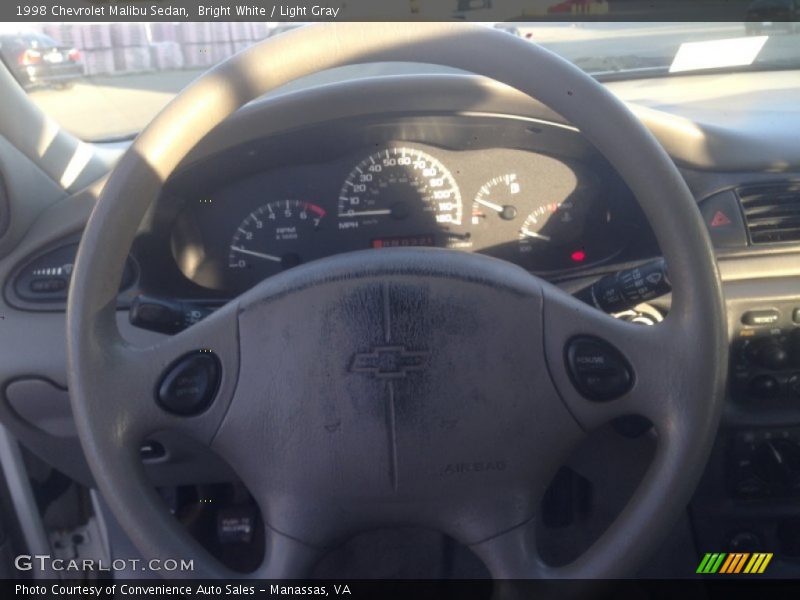 Bright White / Light Gray 1998 Chevrolet Malibu Sedan