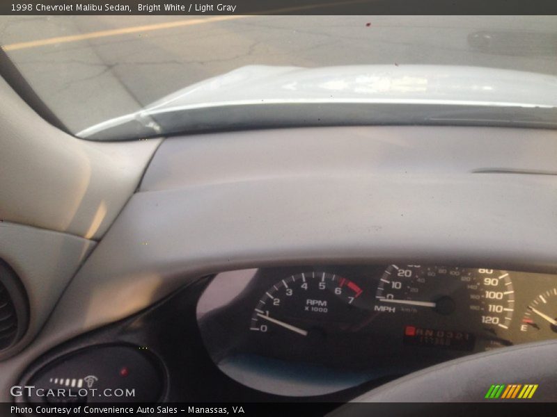 Bright White / Light Gray 1998 Chevrolet Malibu Sedan